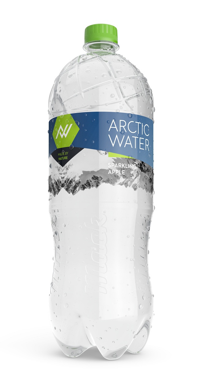 Flaske Arctic Water 3D visualisering